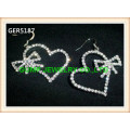 CRYSTAL RHINESTONE HEART EARRINGS